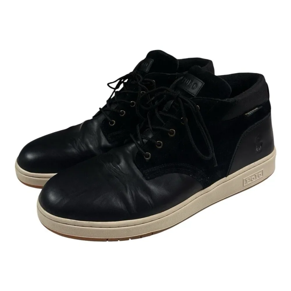 Polo Ralph Lauren Men's Waterproof Leather Suede Sneaker Boots Size 14